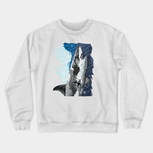 Shark Crewneck Sweatshirt by Crazyartsale